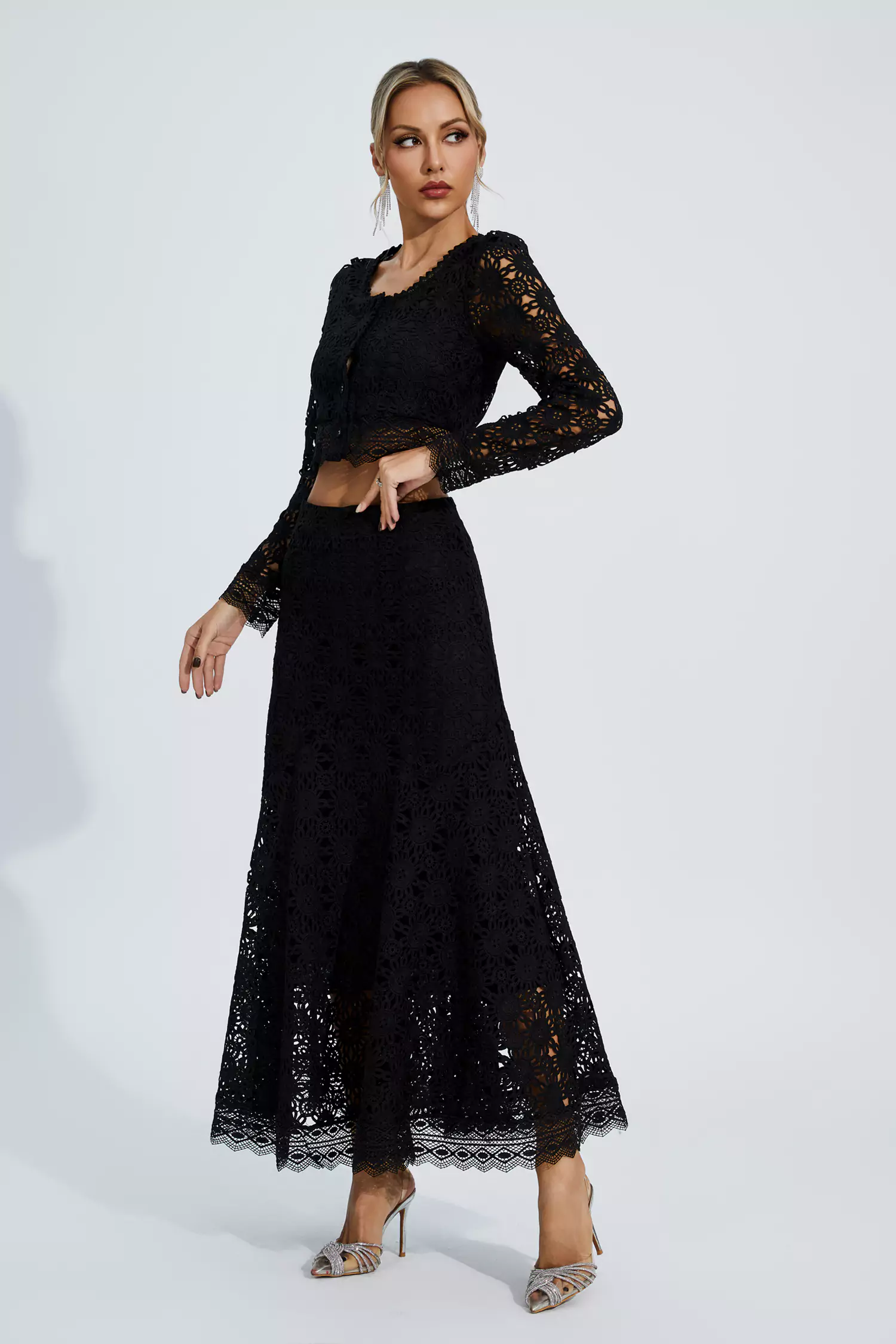 Holmes Black Hollow Long Sleeve Set