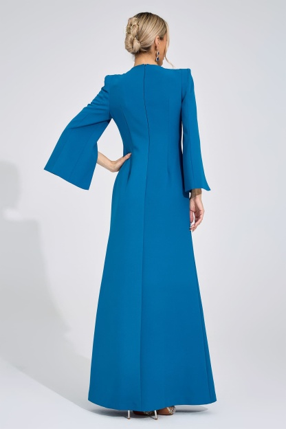 Kjerstin Sapphire Blue Diamond Maxi Dress