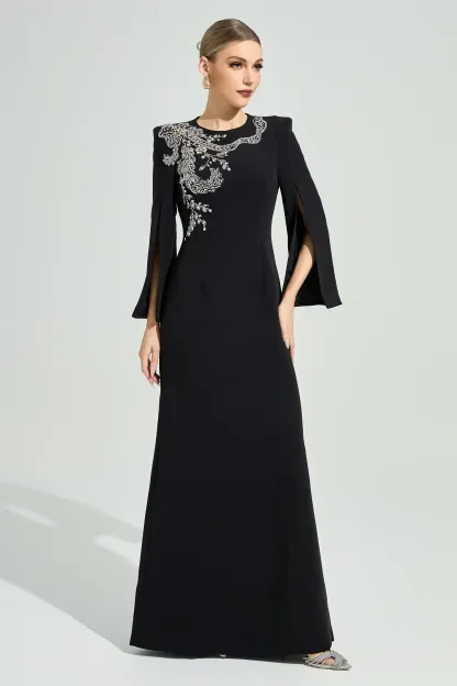 Kjerstin Black Diamond Maxi Dress
