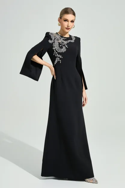 Kjerstin Black Diamond Maxi Dress