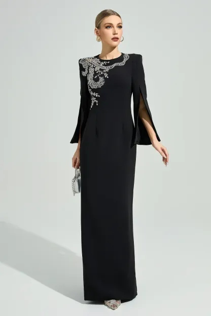 Kjerstin Black Diamond Maxi Dress