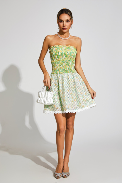 Jenny Green Floral Sequin Dress