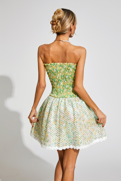 Jenny Green Floral Sequin Dress