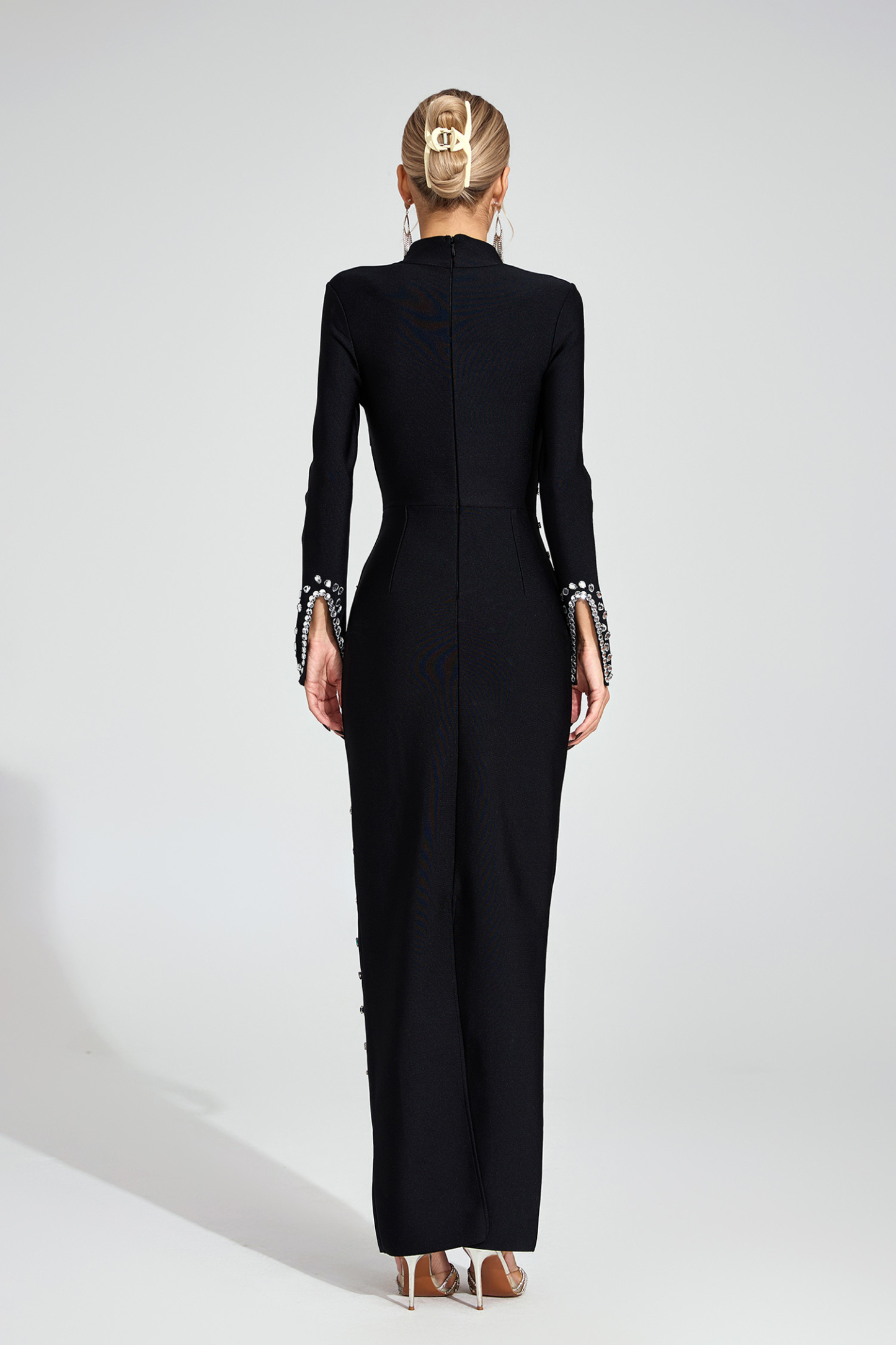  Moor Black Sequined Maxi Dress