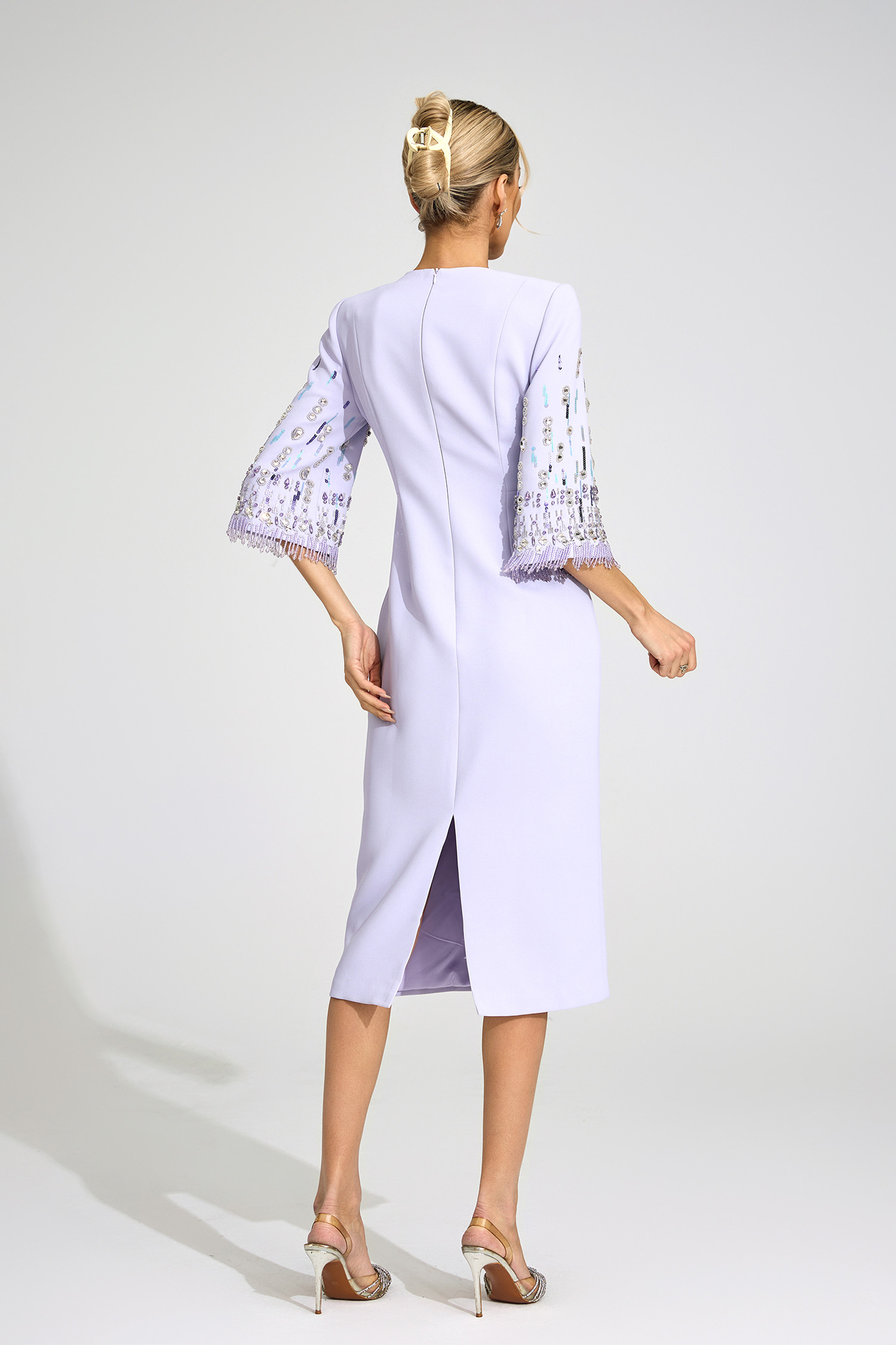 Liv Purple Diamond Midi Dress