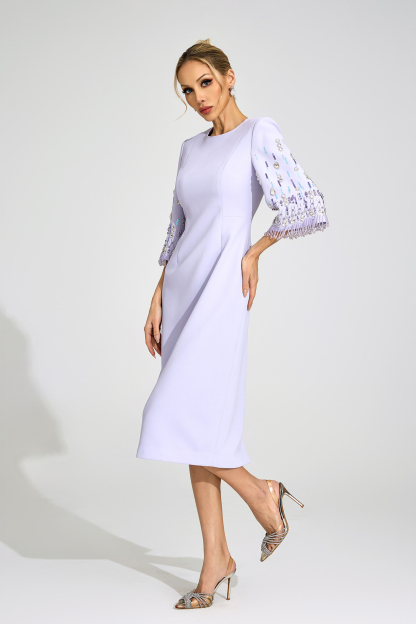 Liv Purple Diamond Midi Dress