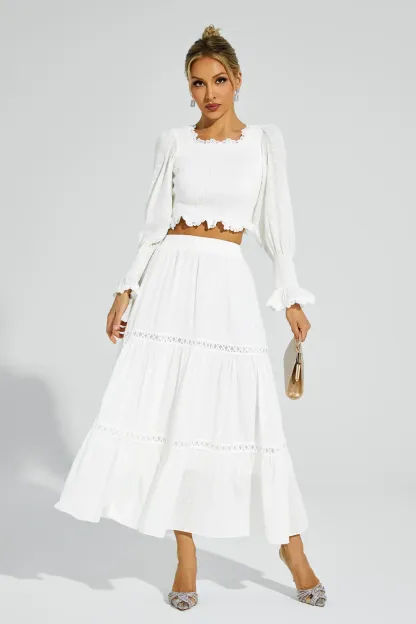 Oleander White Polka Dot Set