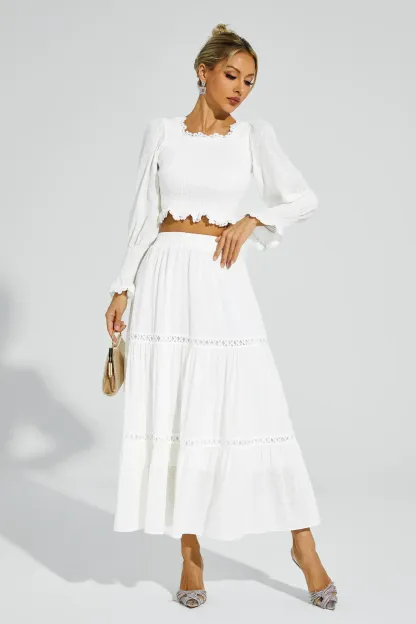 Oleander White Polka Dot Set