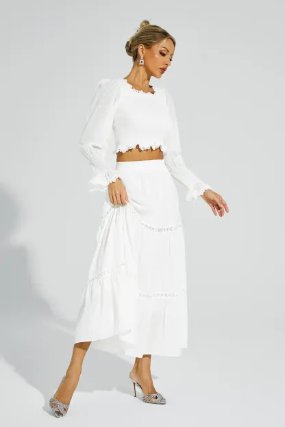 Oleander White Polka Dot Set