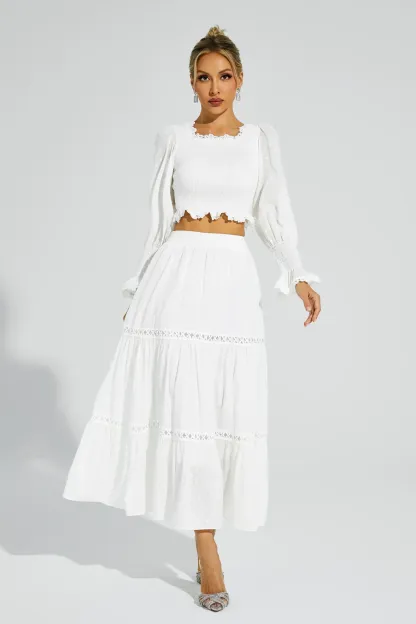 Oleander White Polka Dot Set