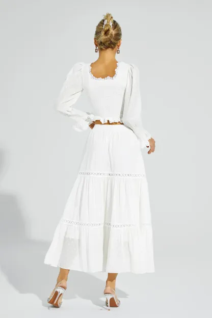 Oleander White Polka Dot Set