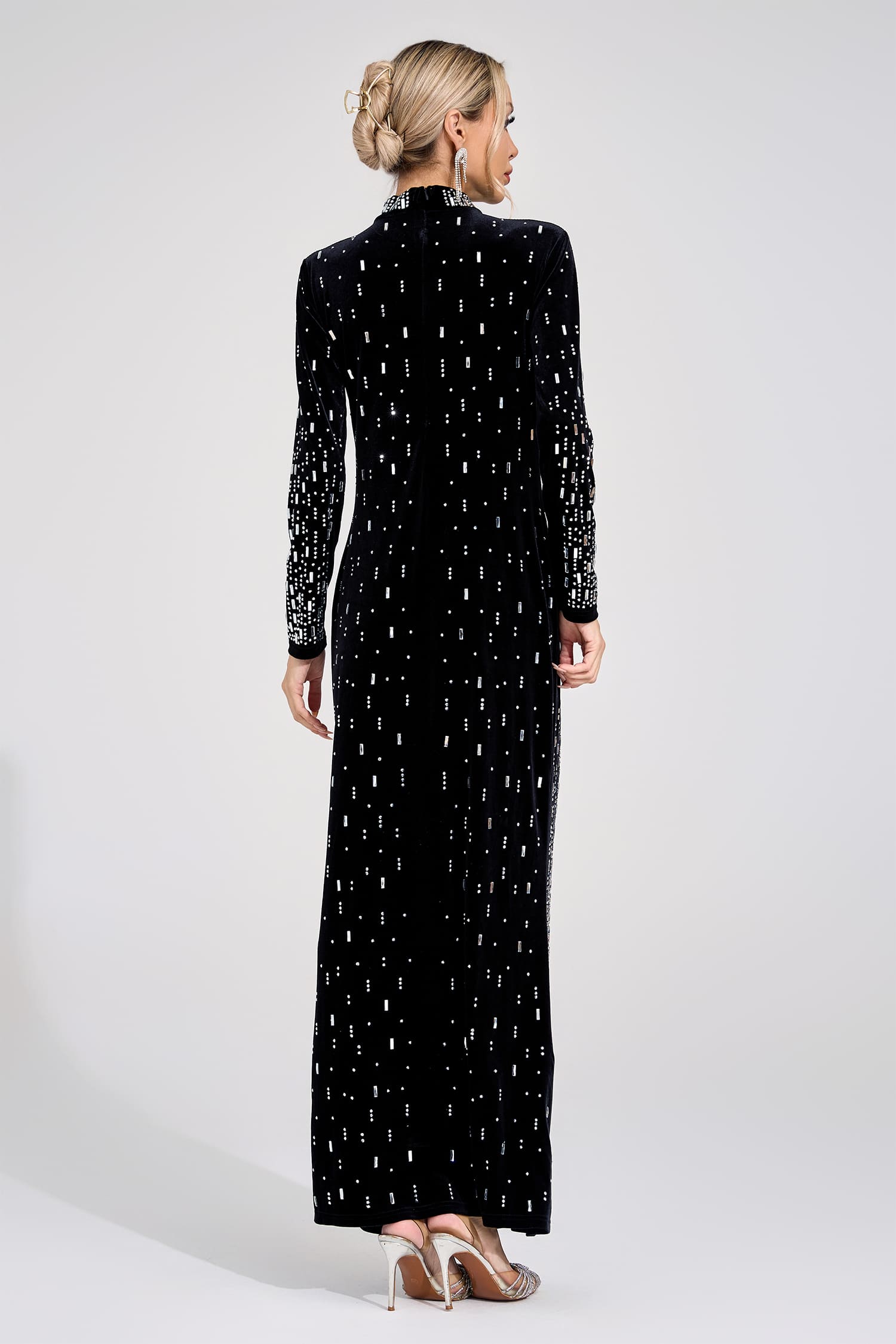 Klara Black Mermaid Maxi Dress