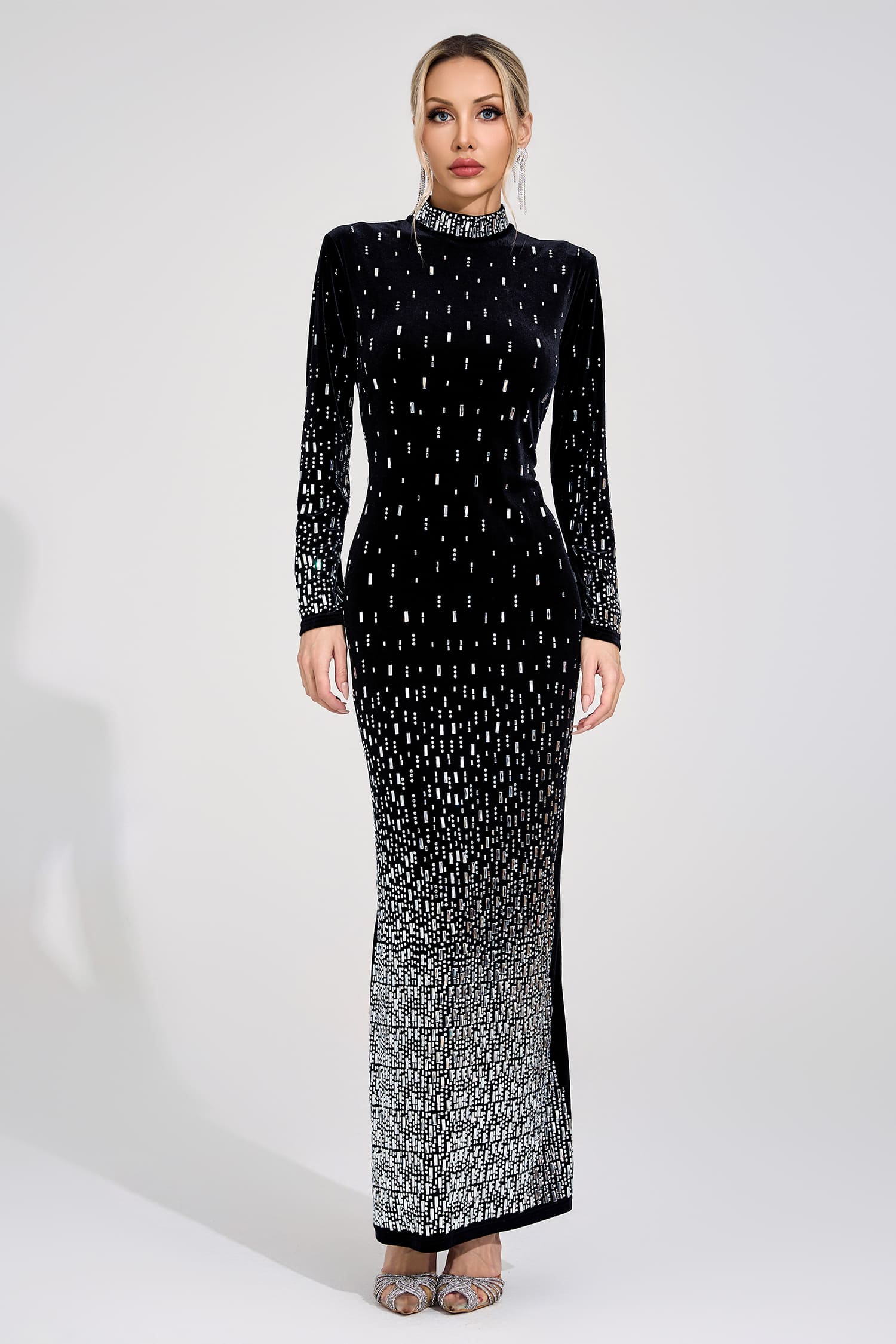 Klara Black Mermaid Maxi Dress