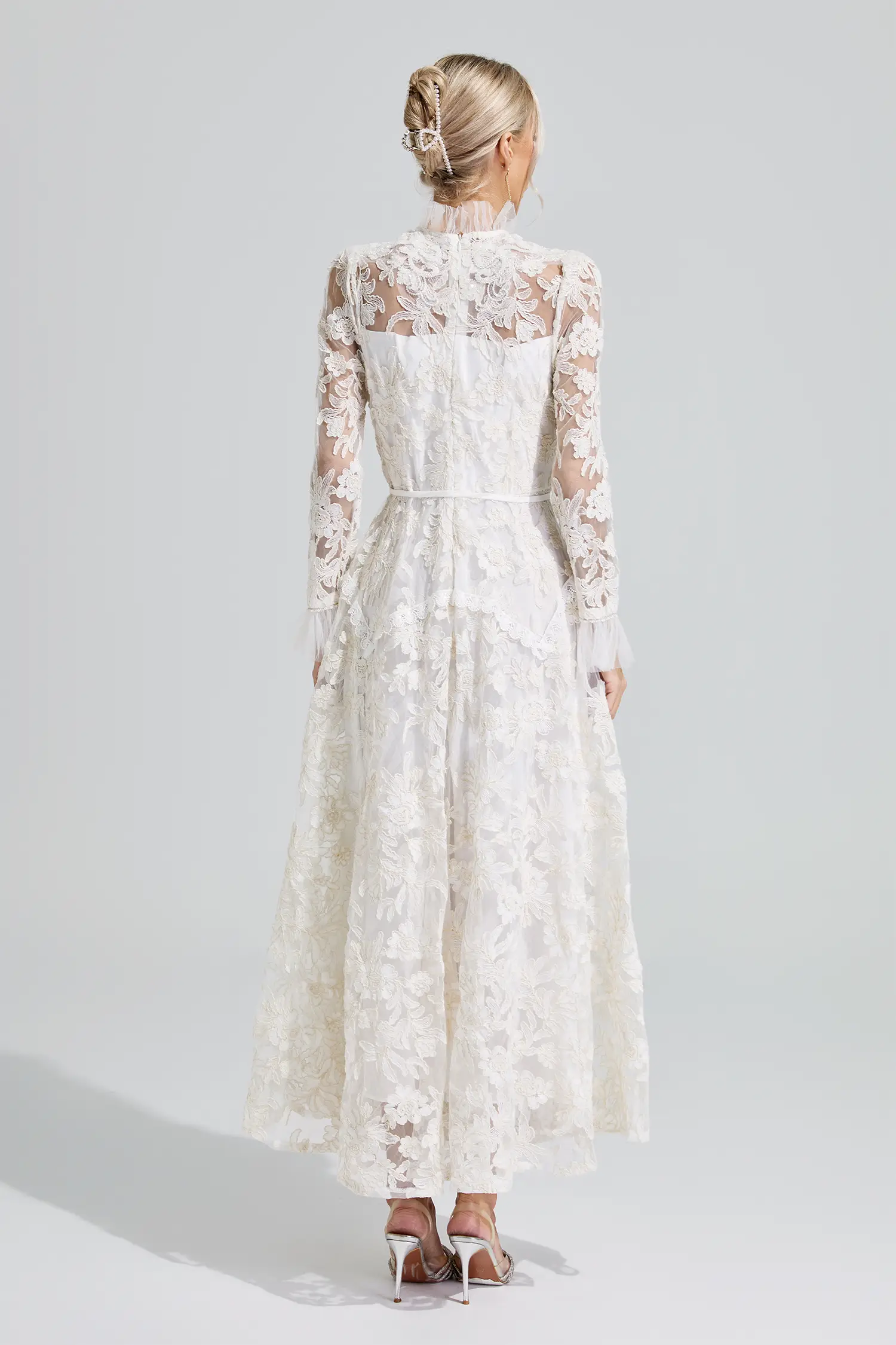 Esther White Lace Maxi Dress