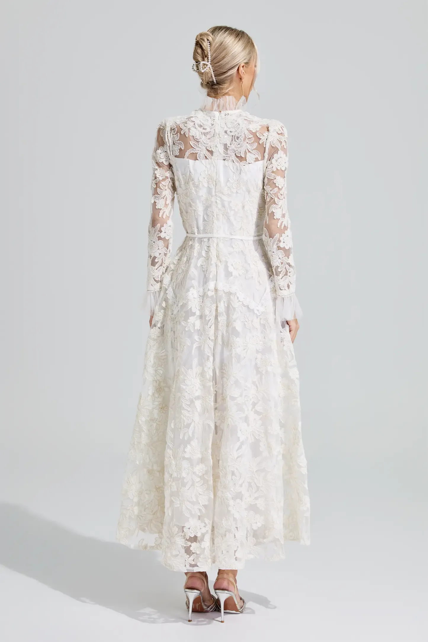 Esther White Lace Maxi Dress