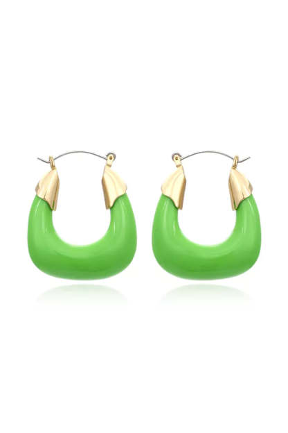 Crocus Green Resin Earrings