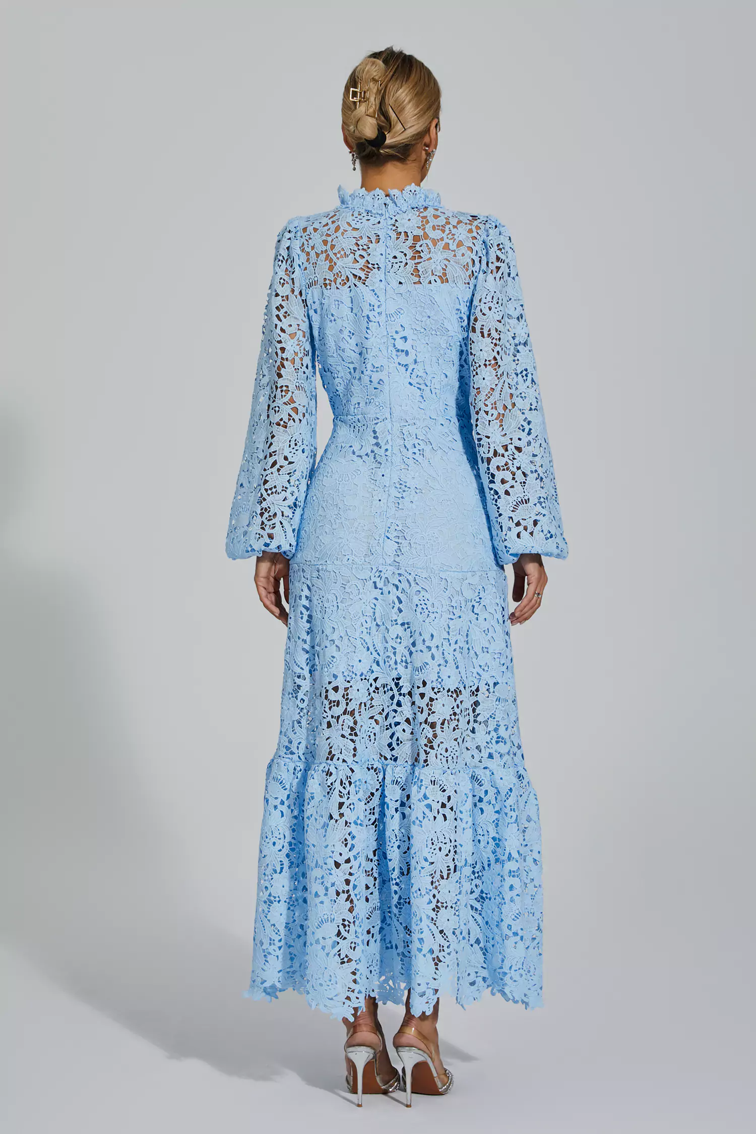 Truman Blue Cut Out Long Sleeve Dress