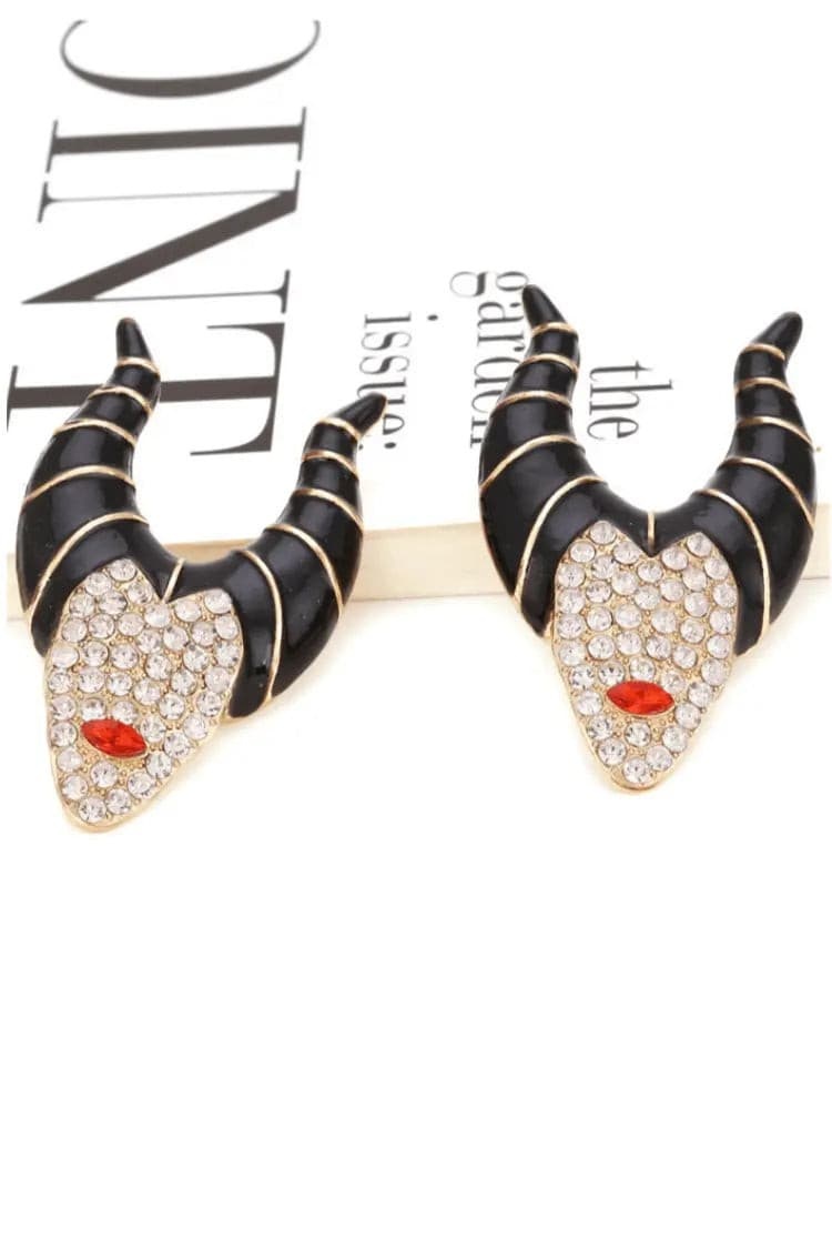 Camellia Halloween Witch Earrings