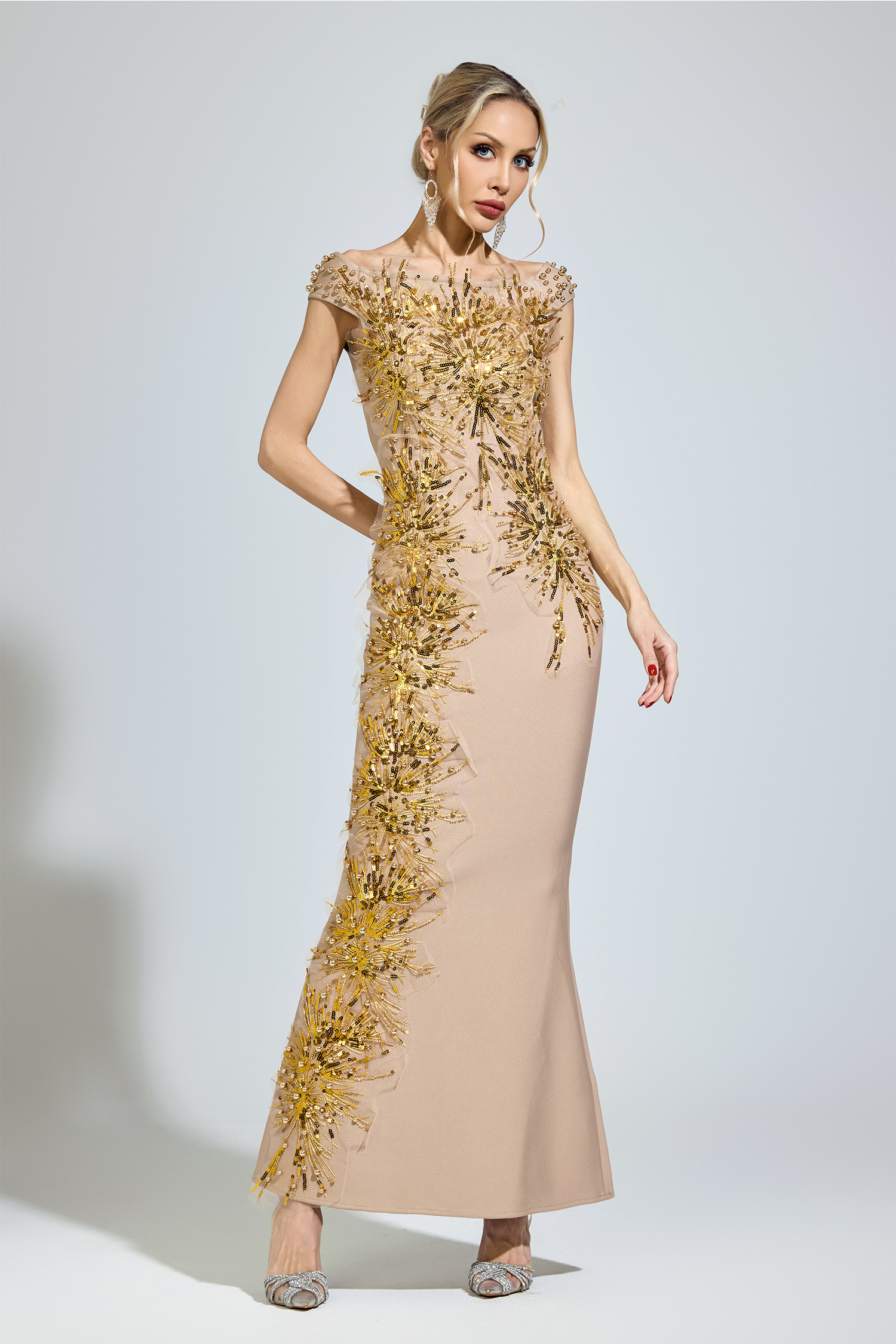 Hillman Apricot Mermaid Formal Dress