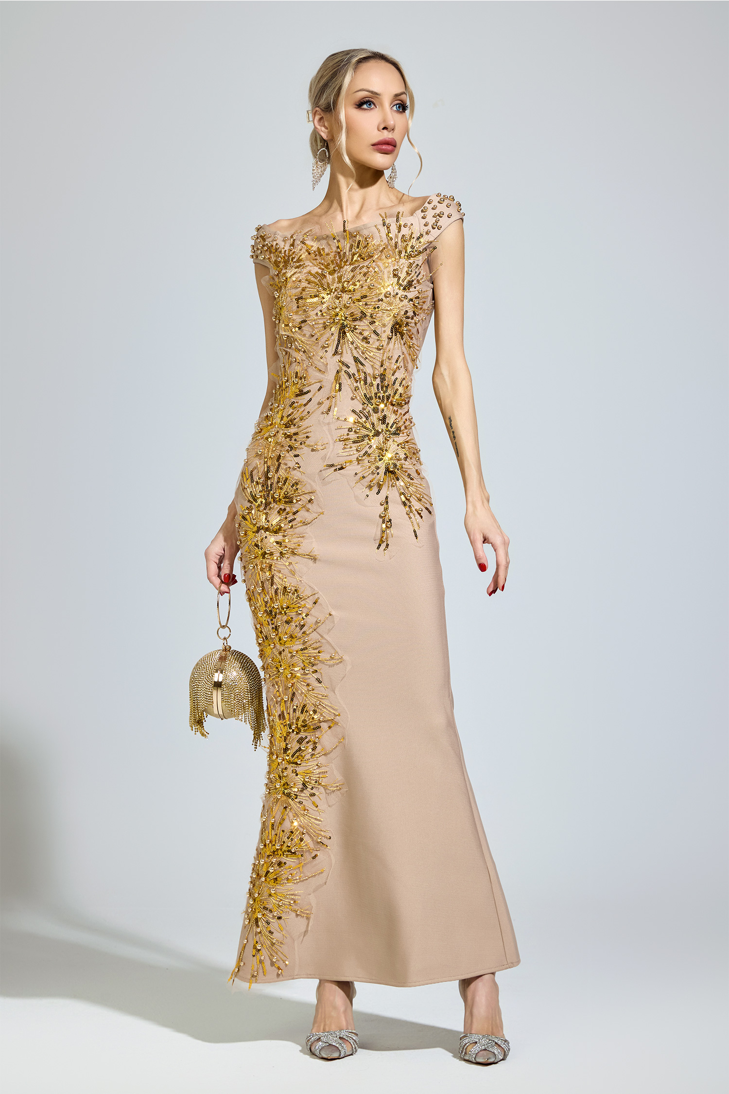 Hillman Apricot Mermaid Formal Dress