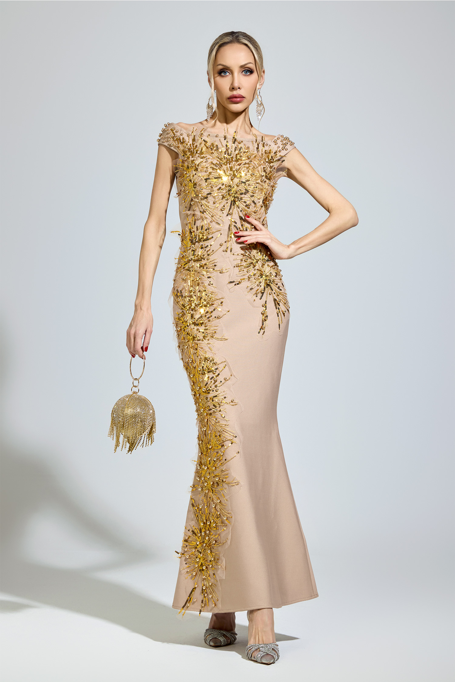 Hillman Apricot Mermaid Formal Dress