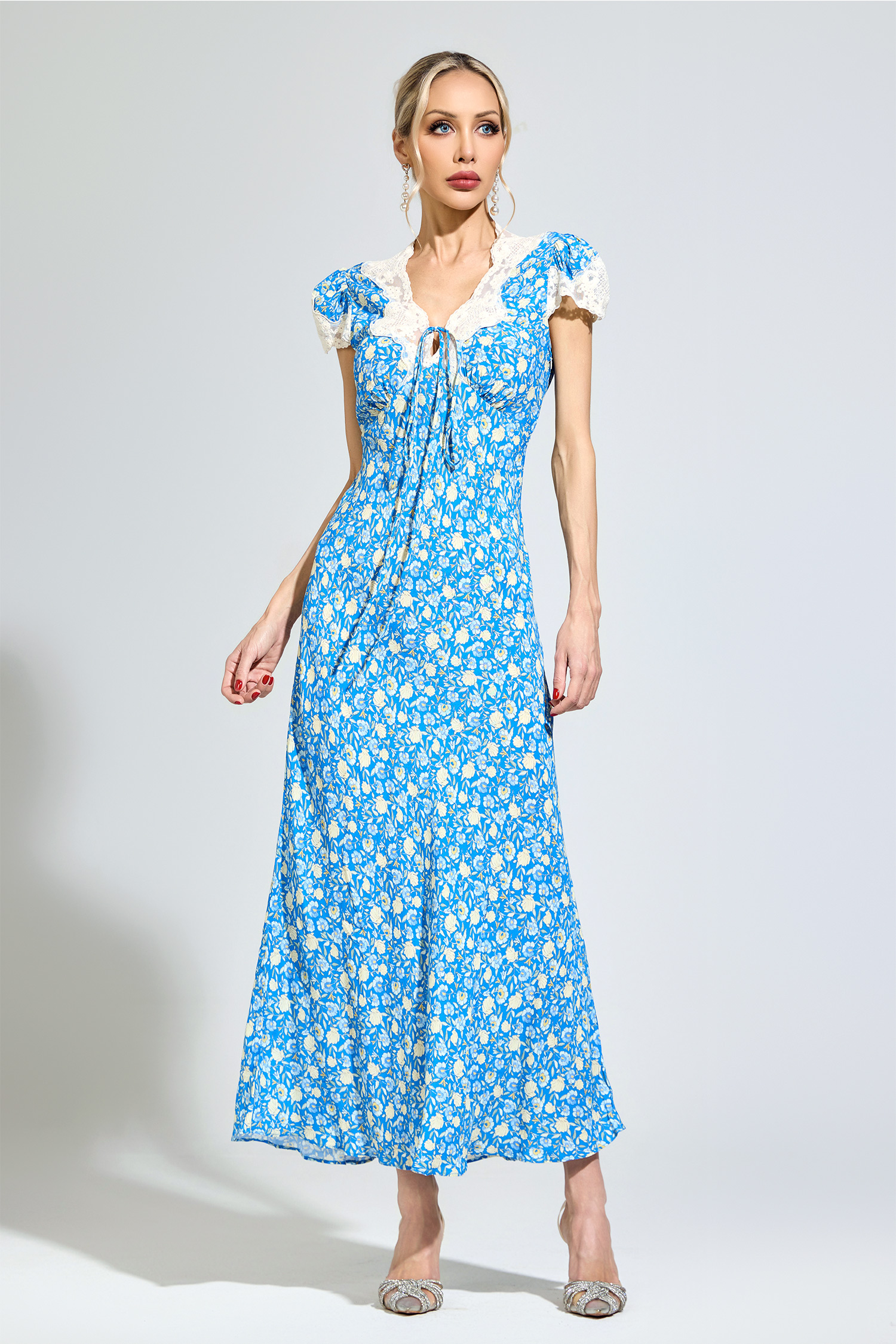 Proust Blue Floral Print Dress