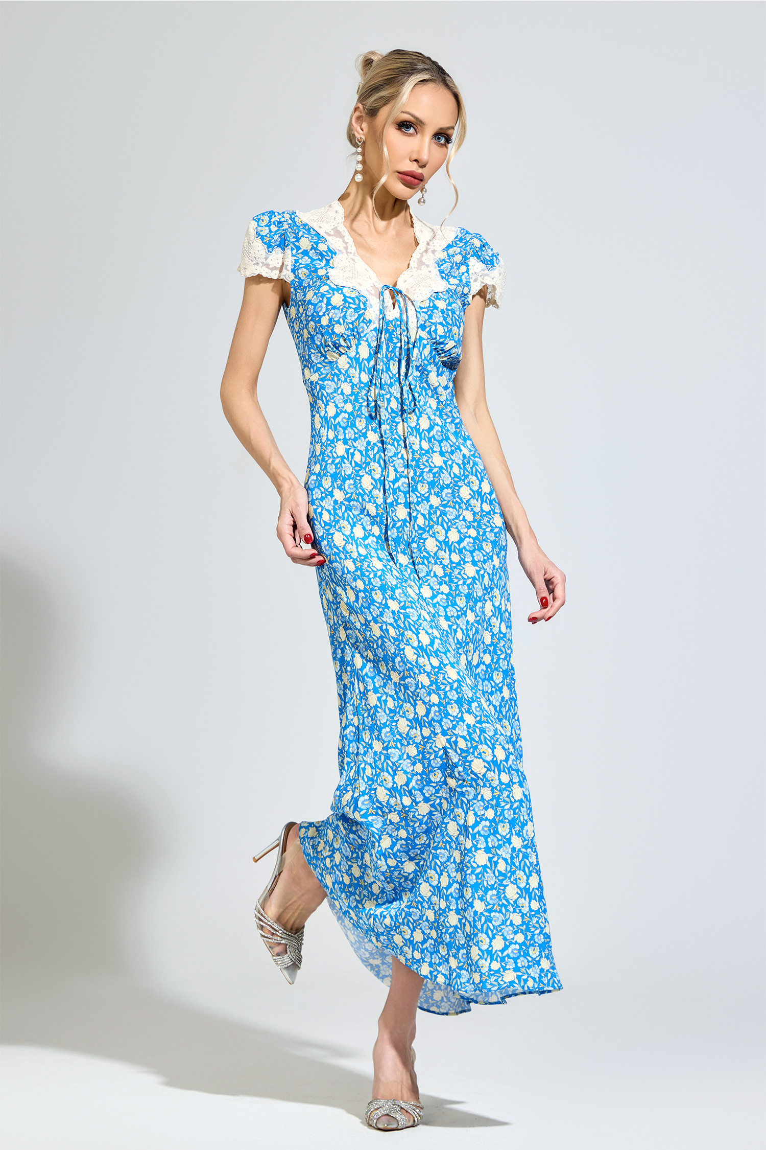 Proust Blue Floral Print Dress