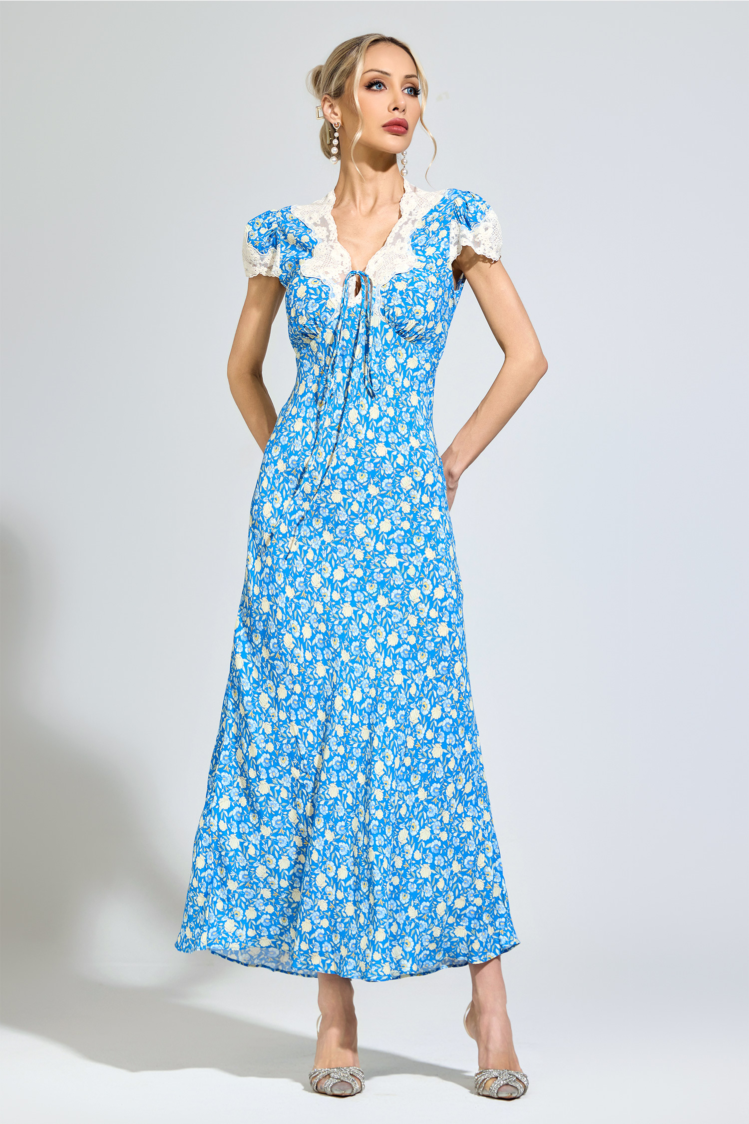 Proust Blue Floral Print Dress