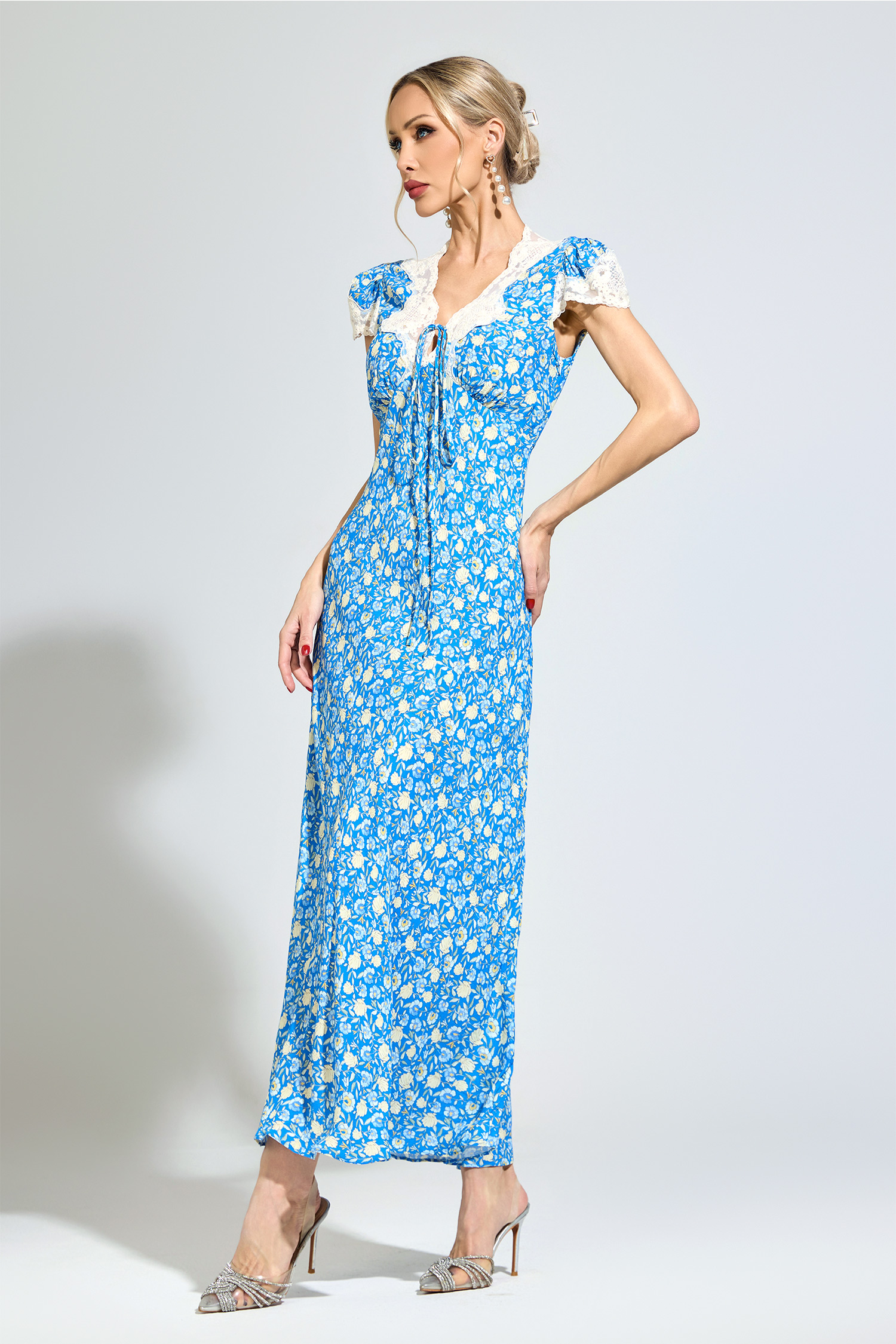 Proust Blue Floral Print Dress