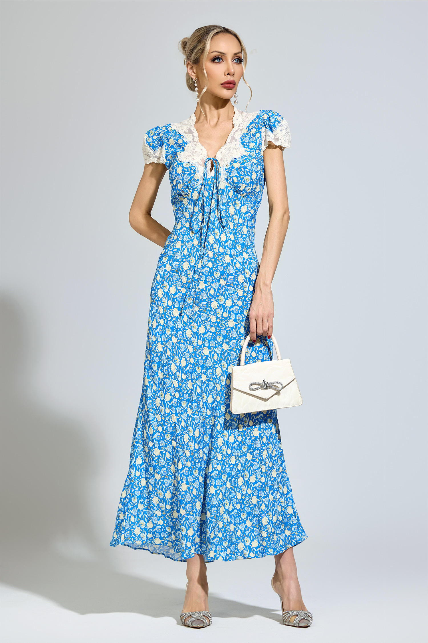 Proust Blue Floral Print Dress