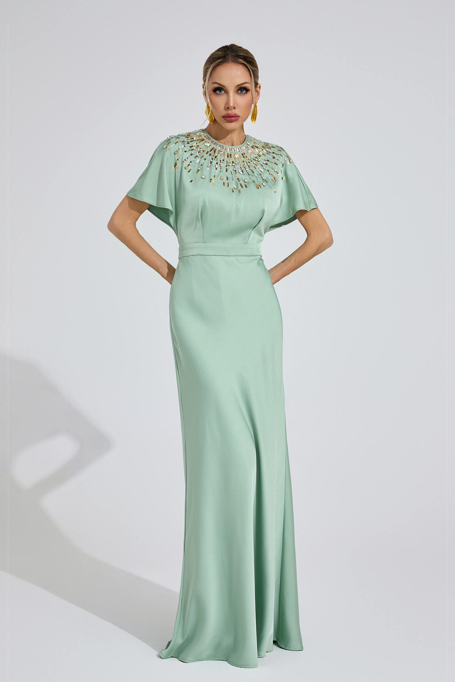 Ford Green Diamond Maxi Dress