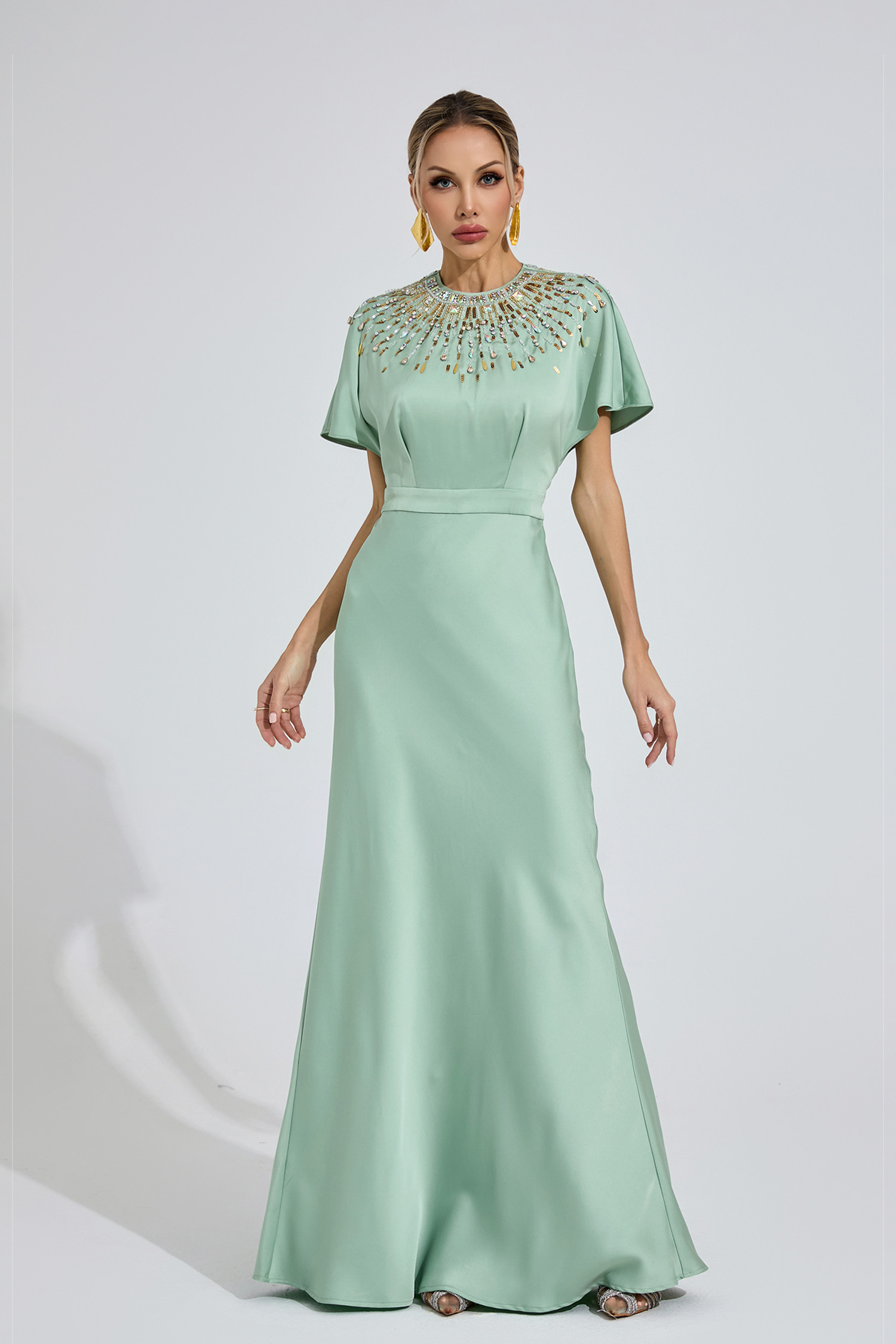 Ford Green Diamond Maxi Dress