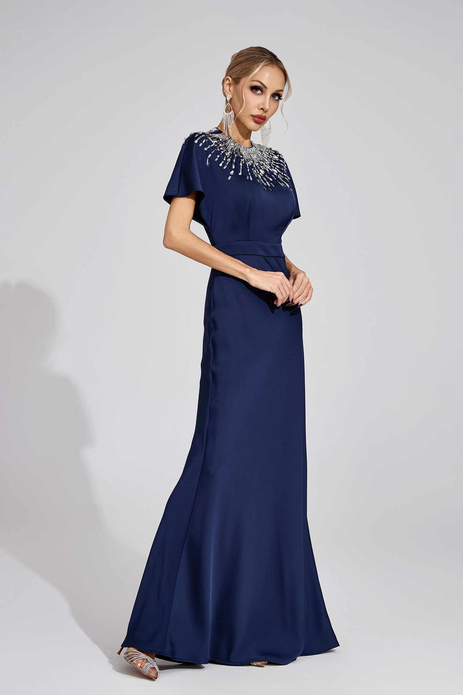 Ford Dark Blue Diamond Maxi Dress