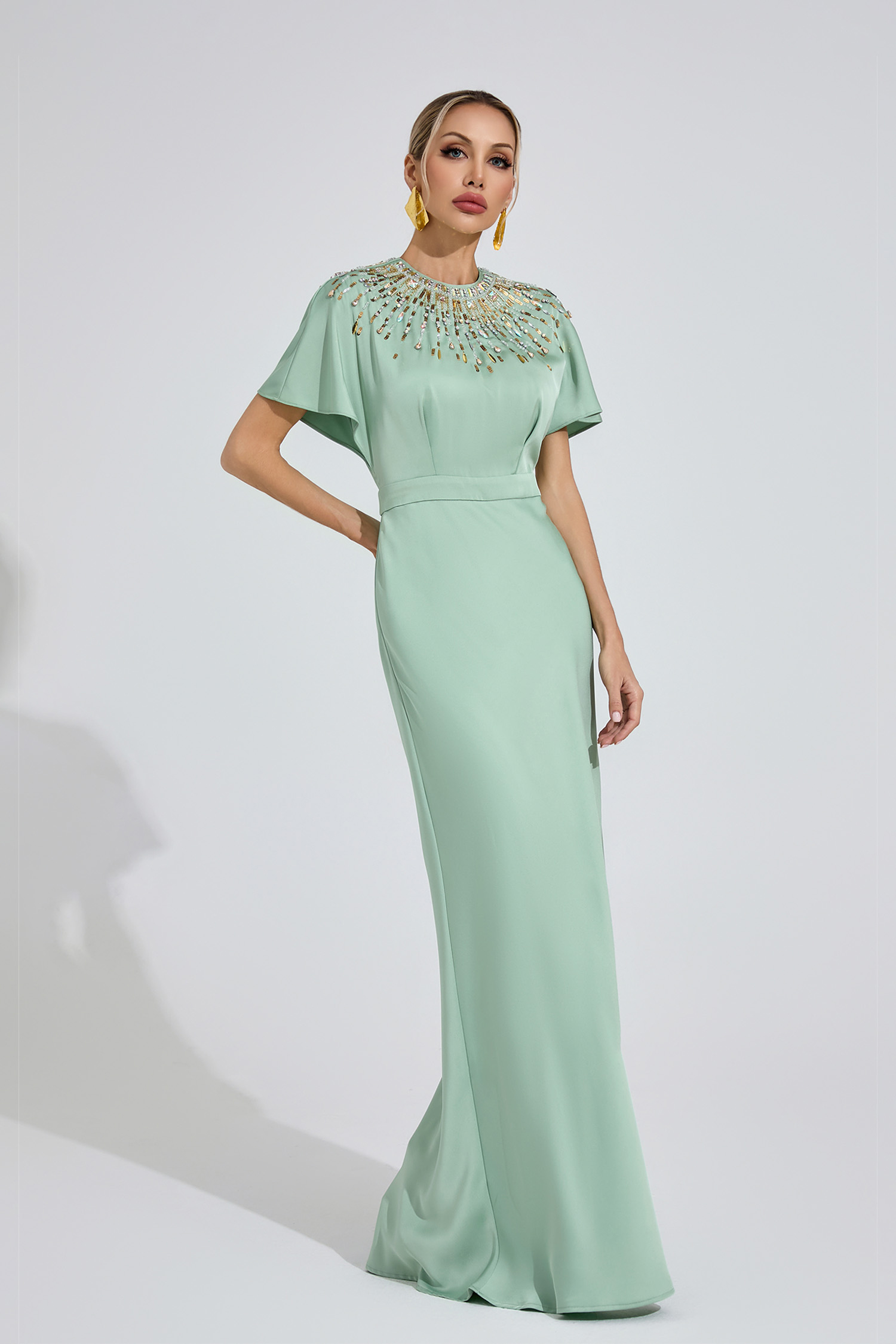 Ford Green Diamond Maxi Dress