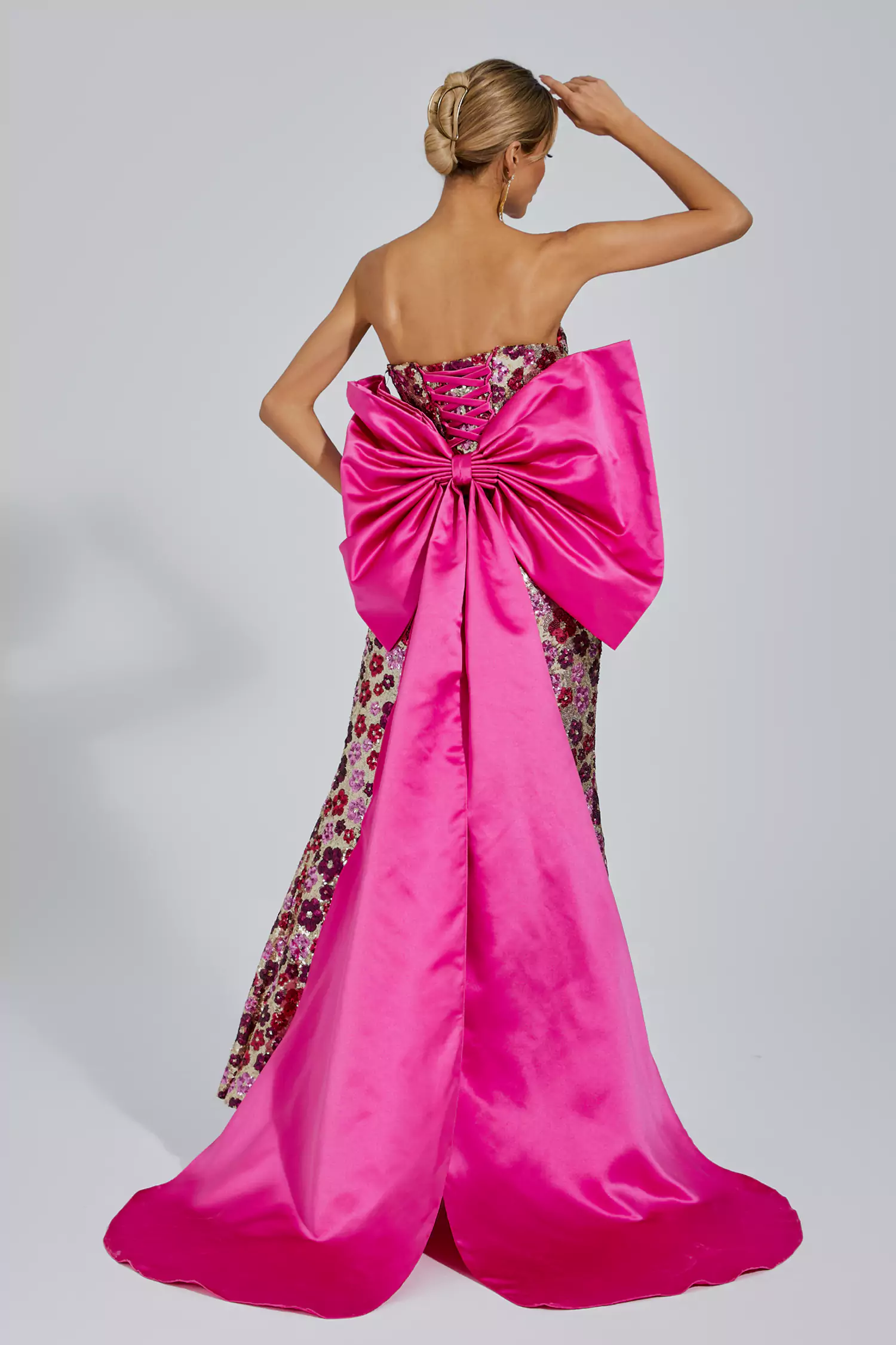 Dolores Red Flower Sequin Dress