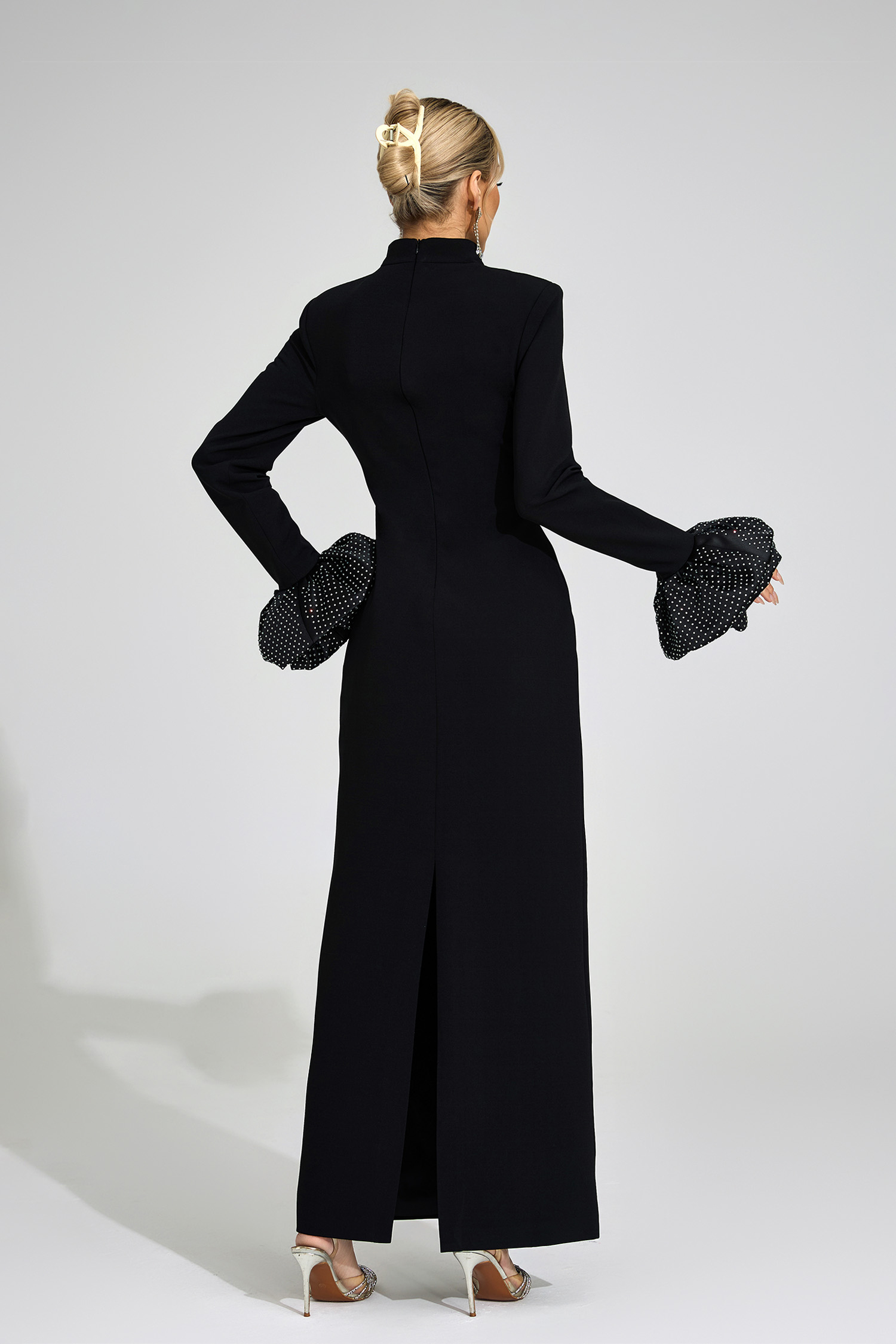 Piper Black Puff Sleeve Maxi Dress