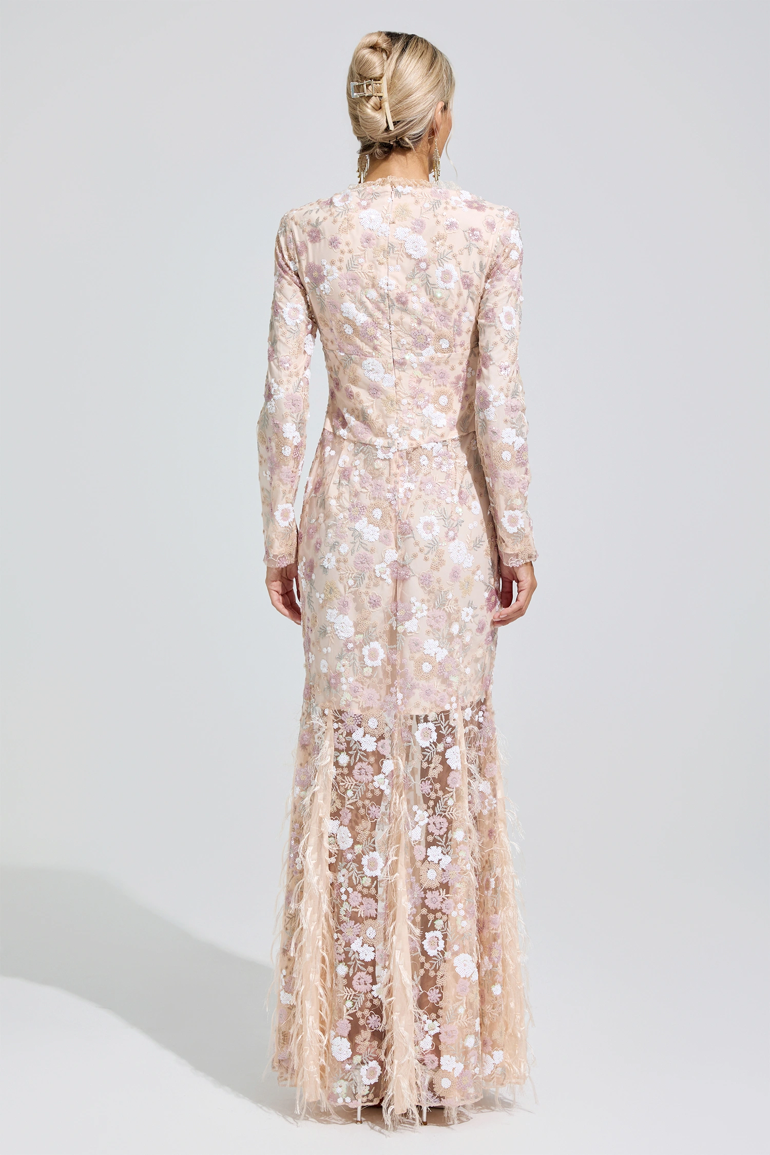 Yayoi Floral Lace Mermaid Dress