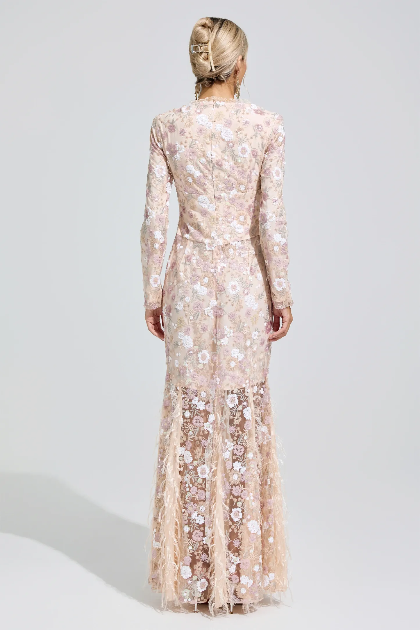 Yayoi Floral Lace Mermaid Dress