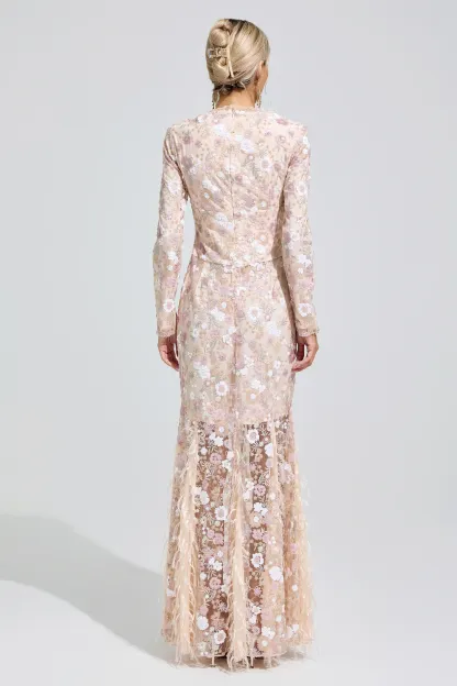 Yayoi Floral Lace Mermaid Dress