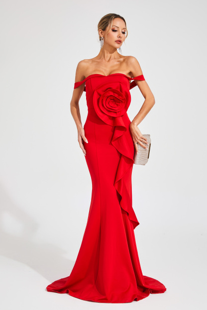 Birrell Red Rose Bandage Dress