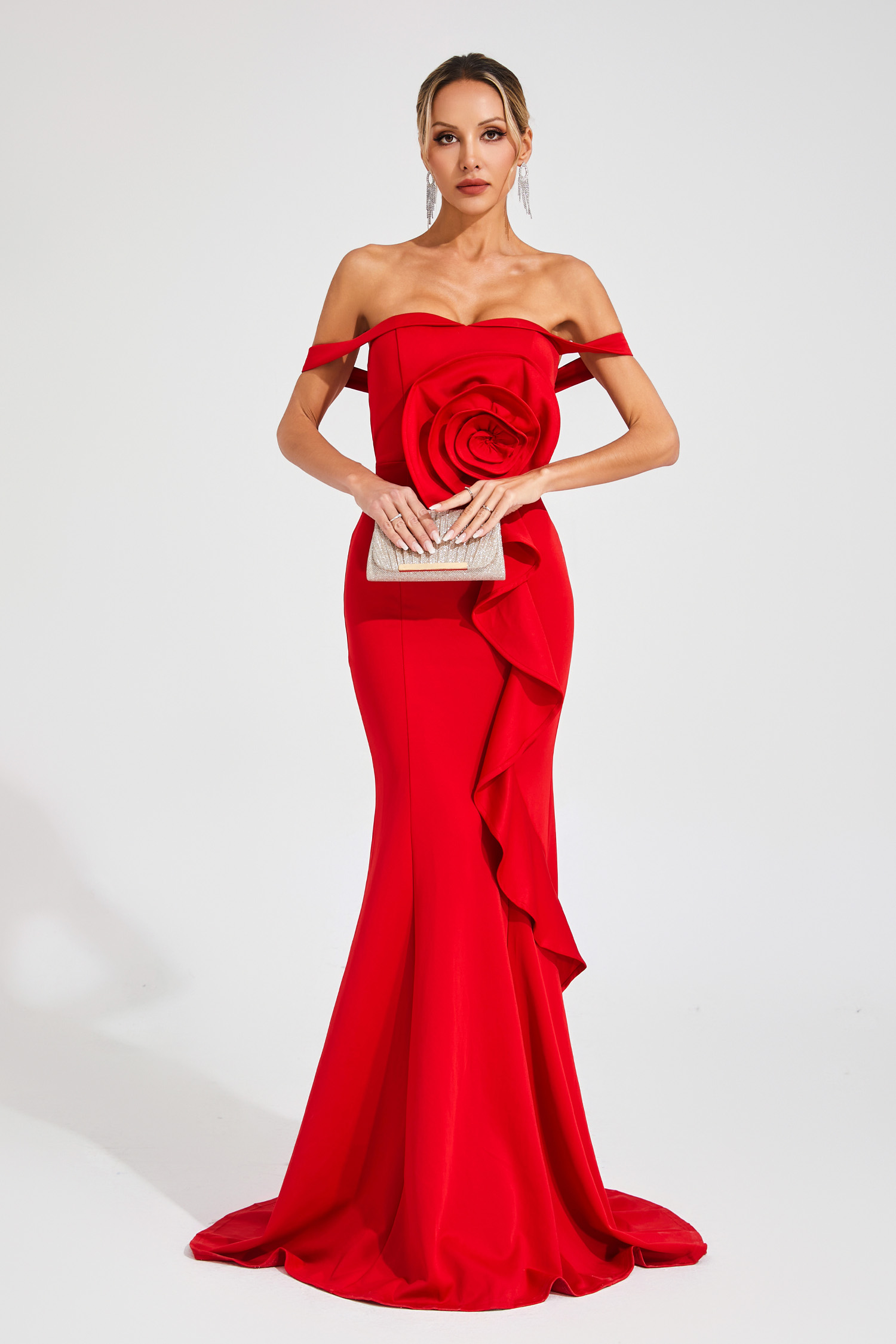 Birrell Red Rose Bandage Dress
