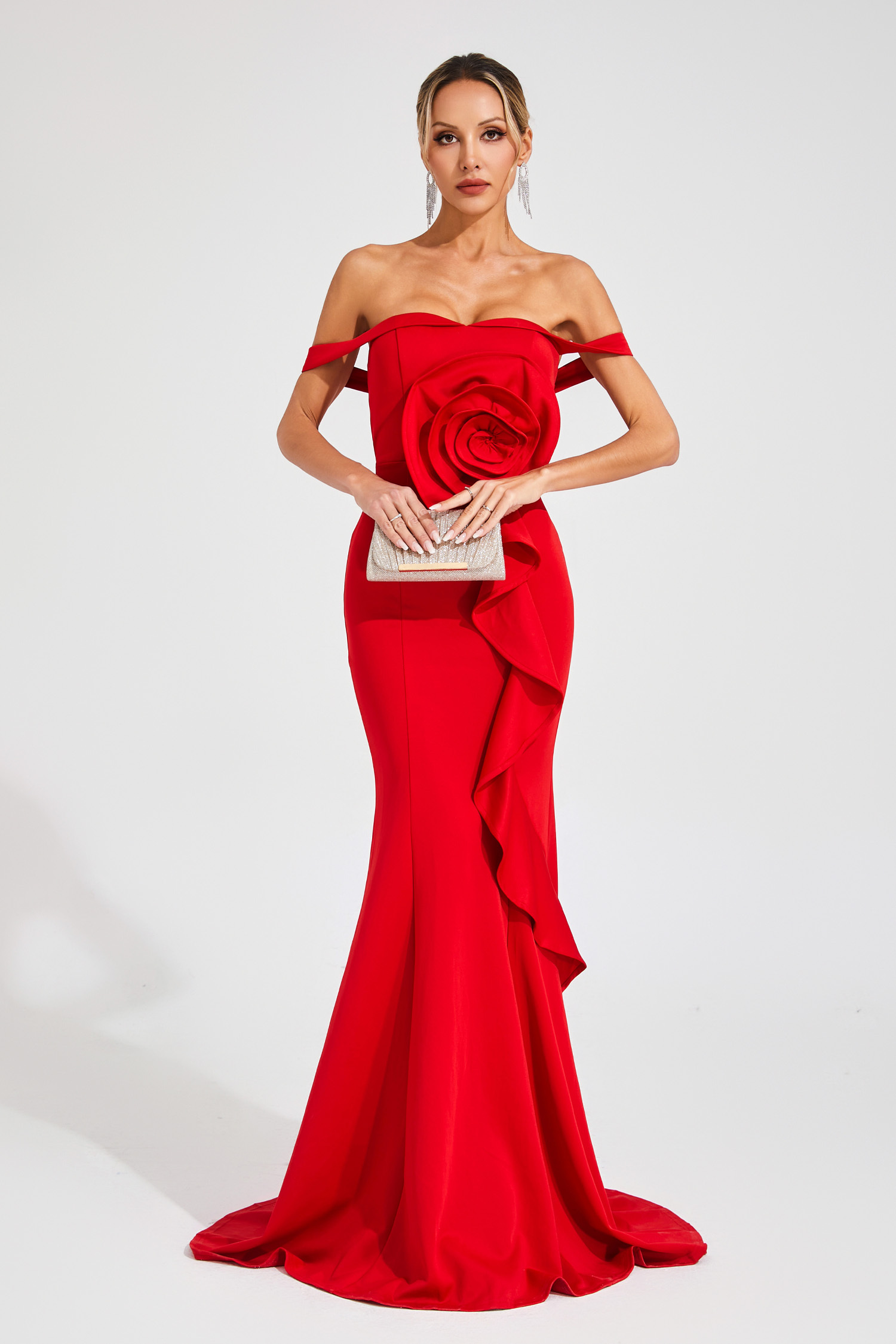Birrell Red Rose Bandage Dress
