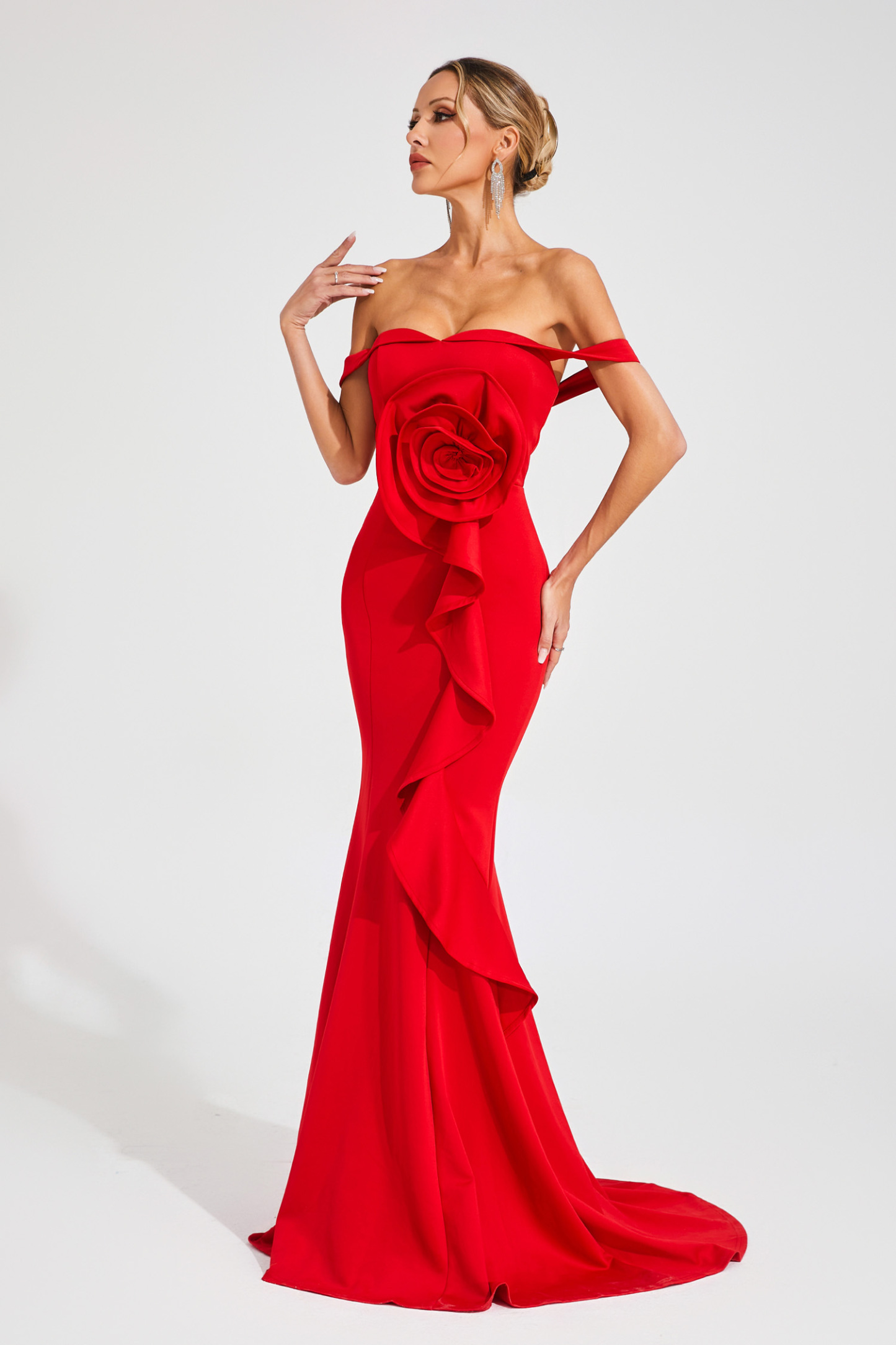 Birrell Red Rose Bandage Dress