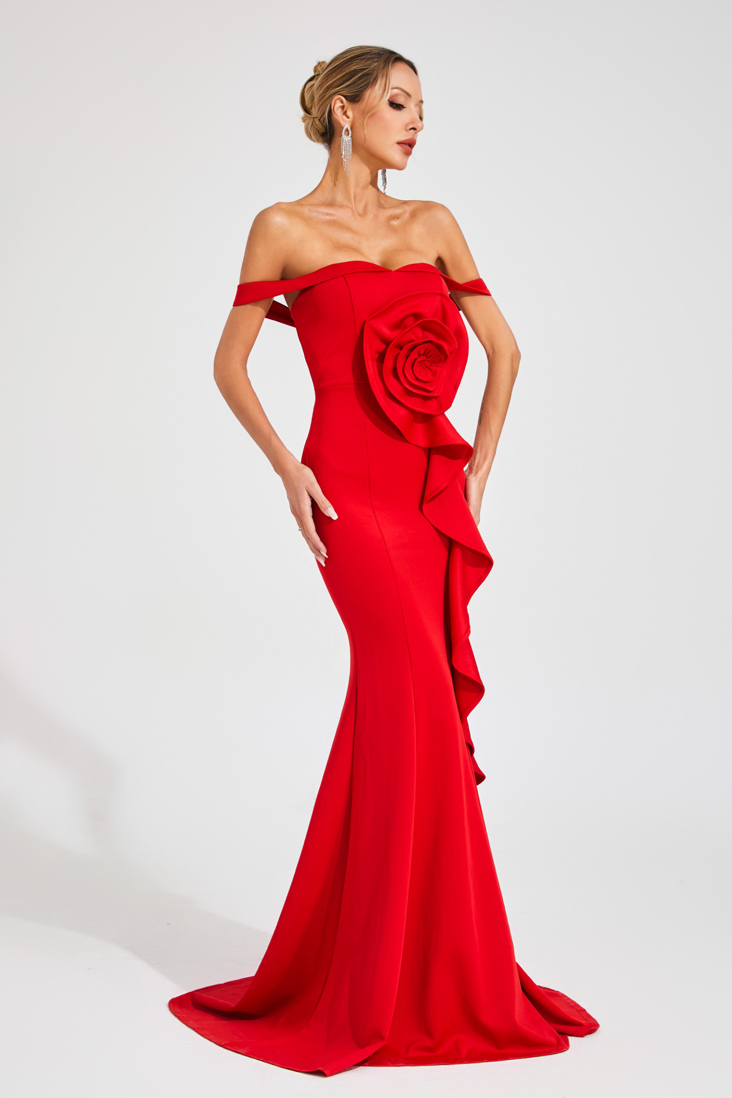 Birrell Red Rose Bandage Dress