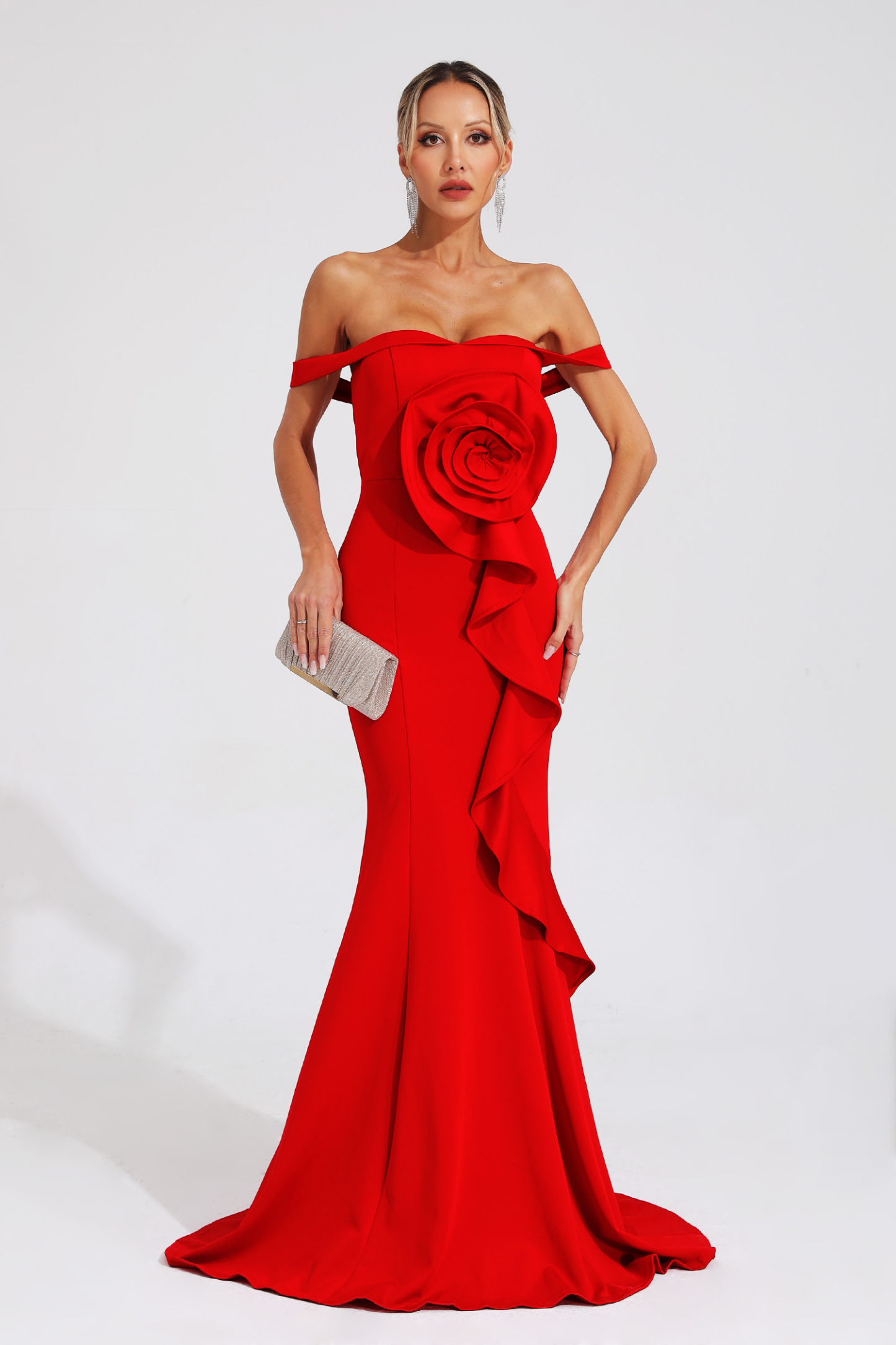 Birrell Red Rose Bandage Dress
