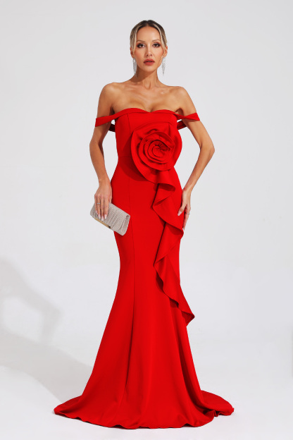 Birrell Red Rose Bandage Dress