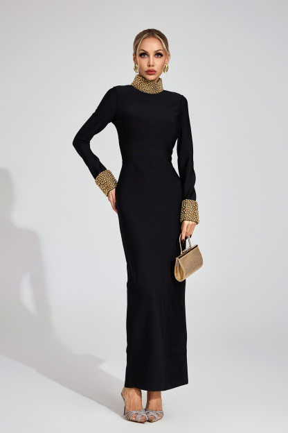 Ridgeway Black Backless Maxi Dress