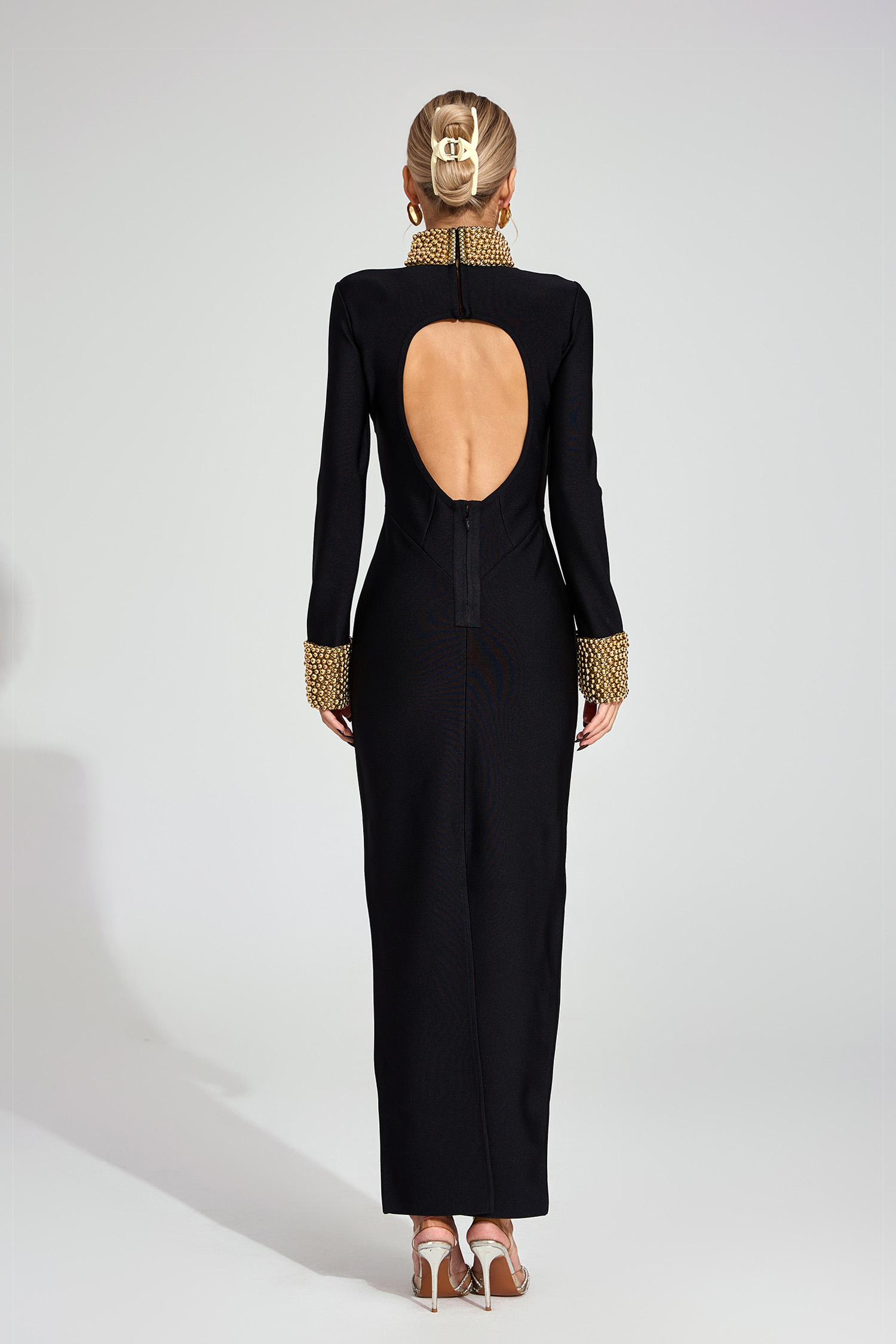 Ridgeway Black Backless Maxi Dress