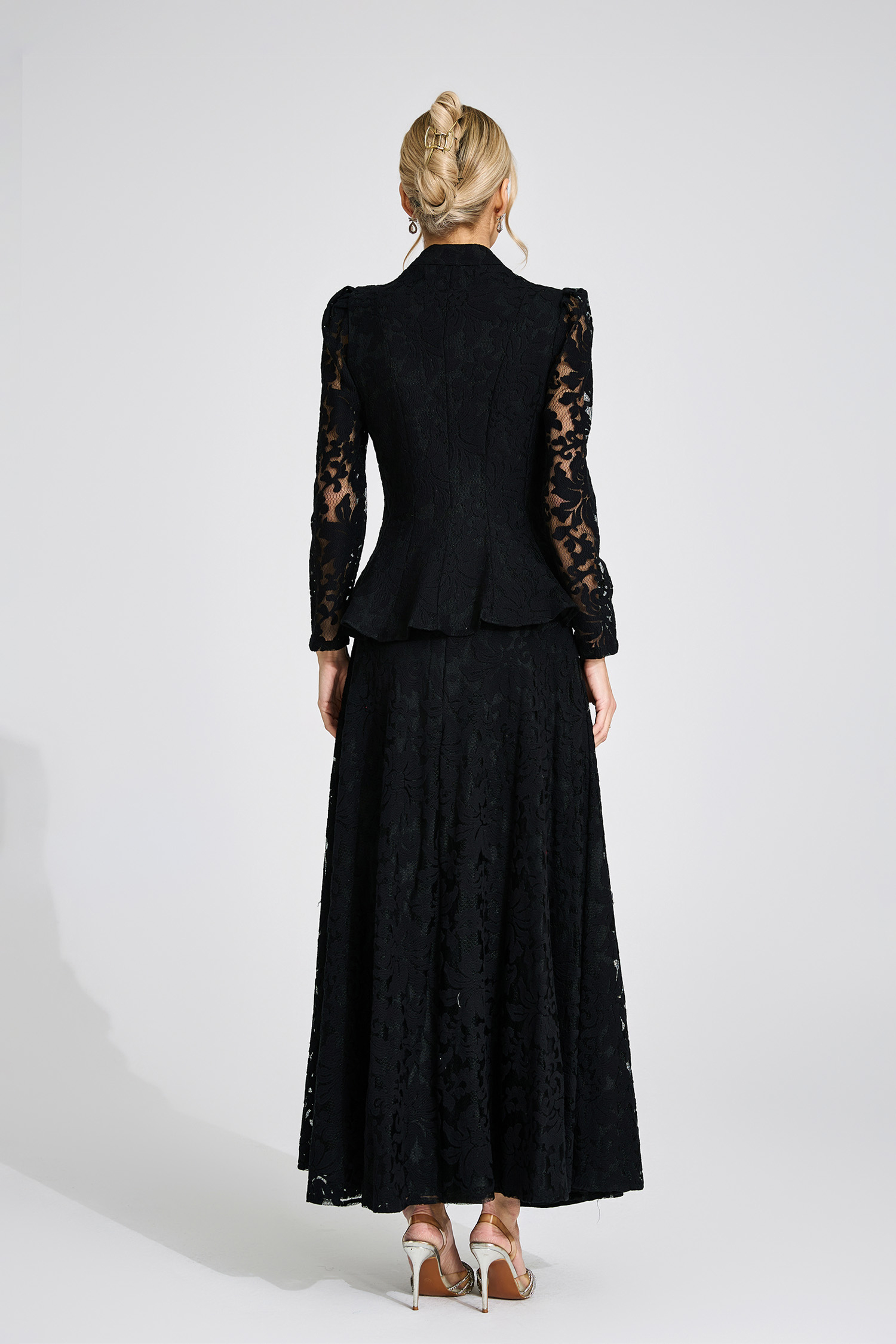 Haven Black Lace Two Piece Set