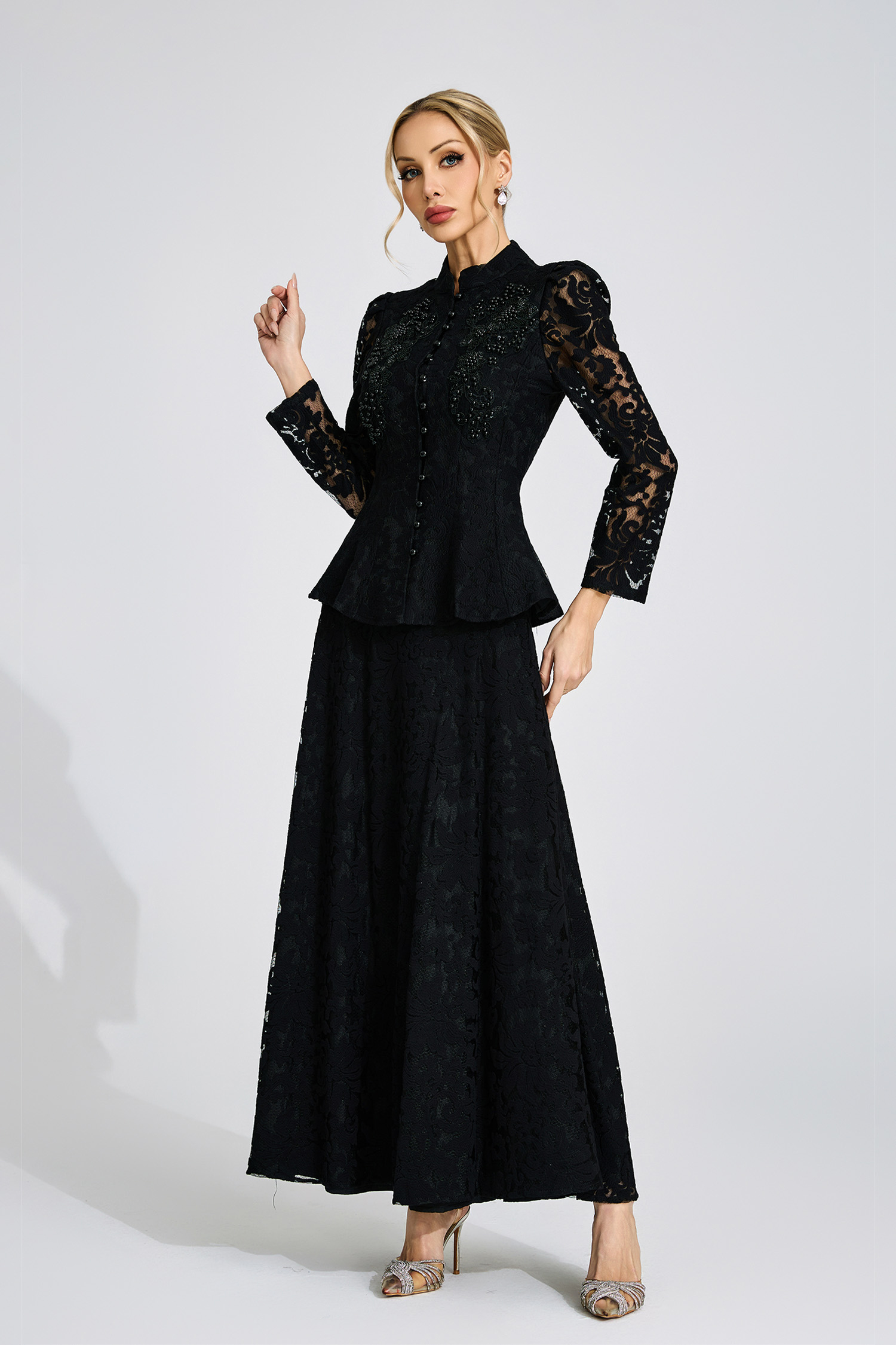 Haven Black Lace Two Piece Set
